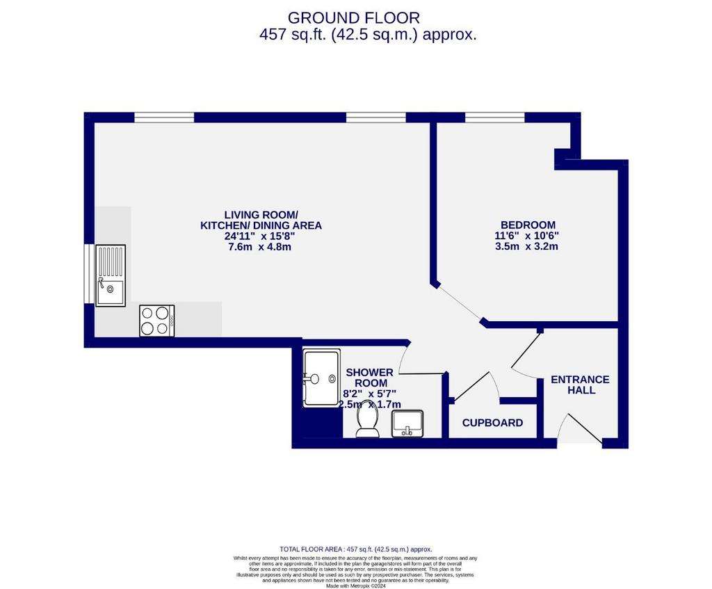 1 bedroom flat for sale - floorplan