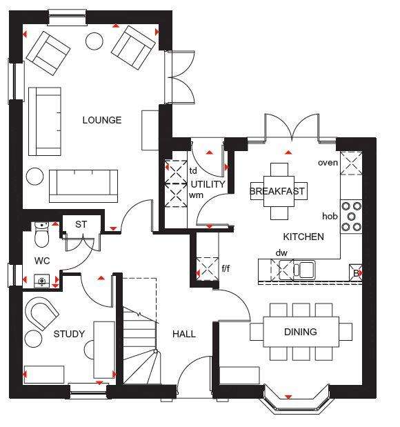 4 bedroom detached house for sale - floorplan