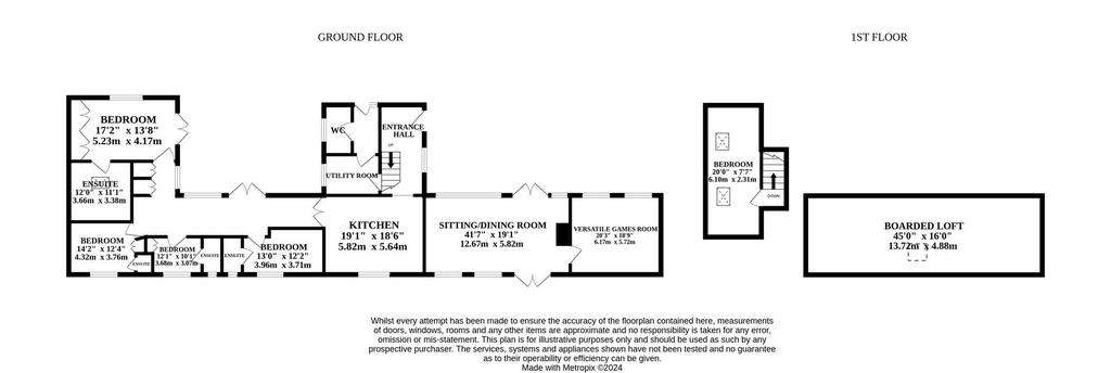 5 bedroom barn conversion for sale - floorplan