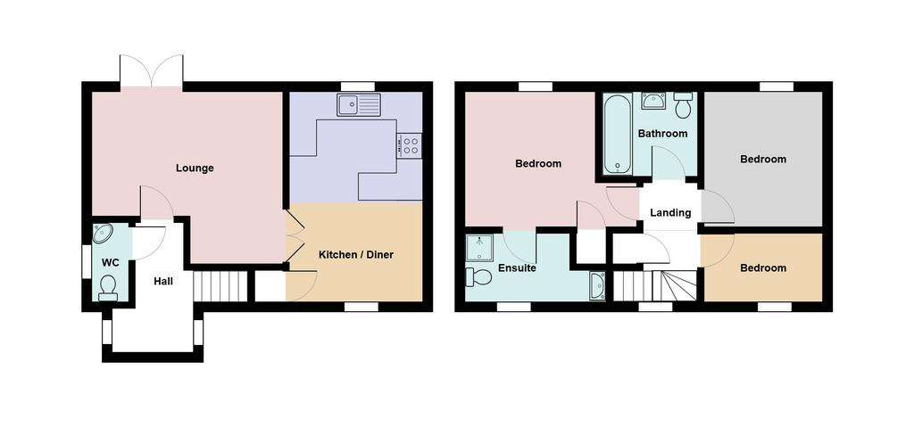 3 bedroom detached house for sale - floorplan