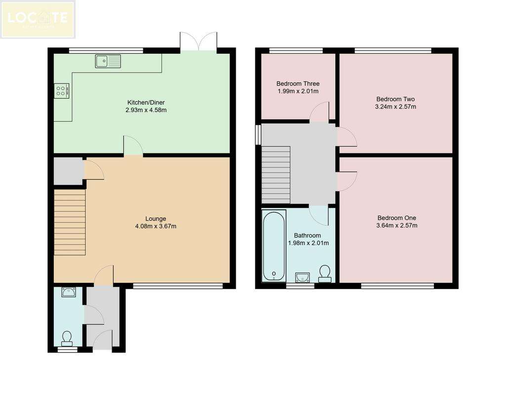 3 bedroom semi-detached house for sale - floorplan