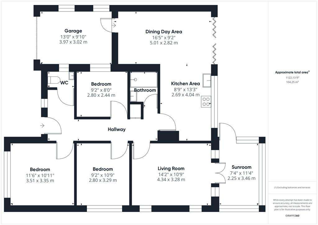 3 bedroom bungalow for sale - floorplan