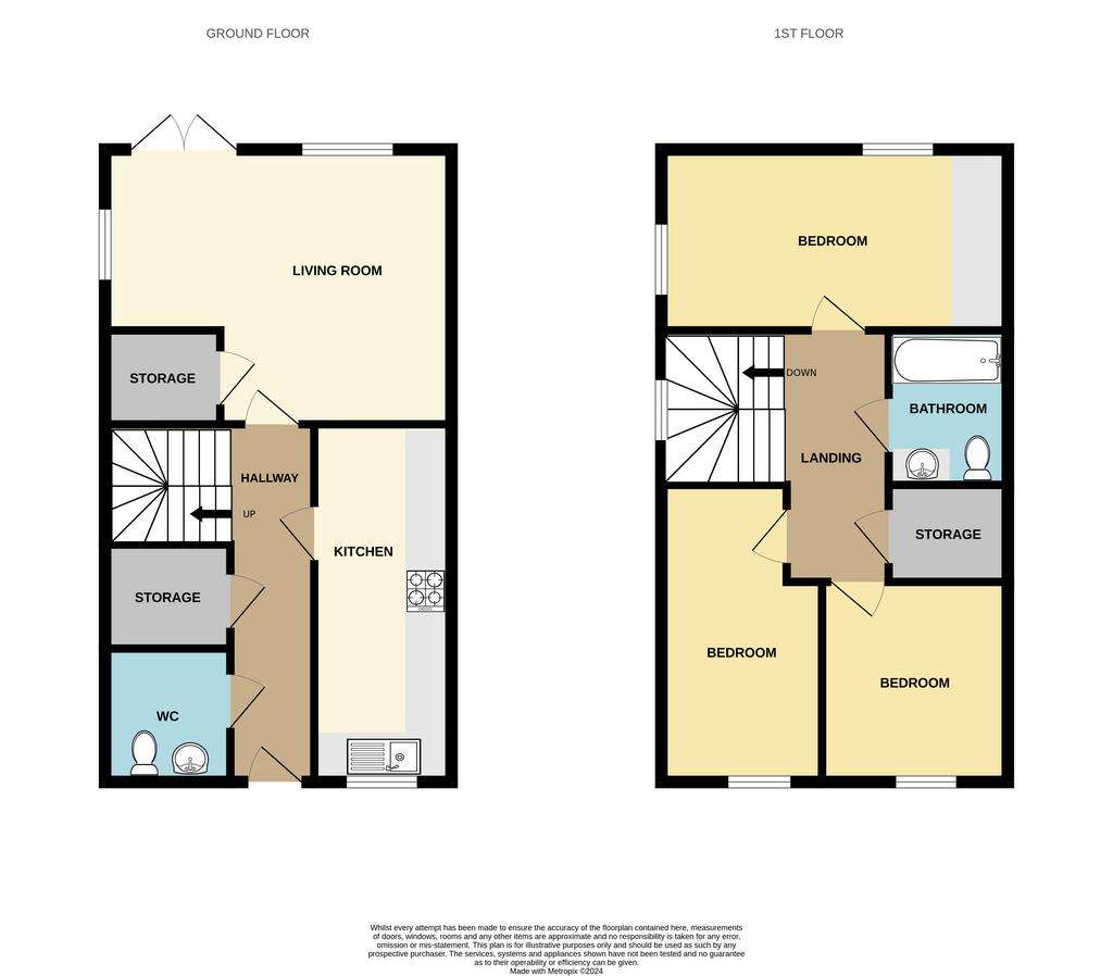 3 bedroom end of terrace house for sale - floorplan