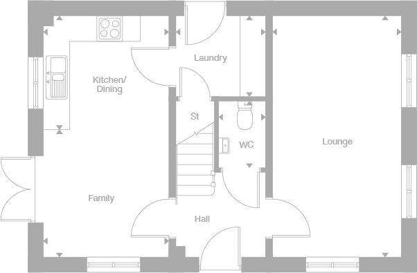 3 bedroom detached house for sale - floorplan