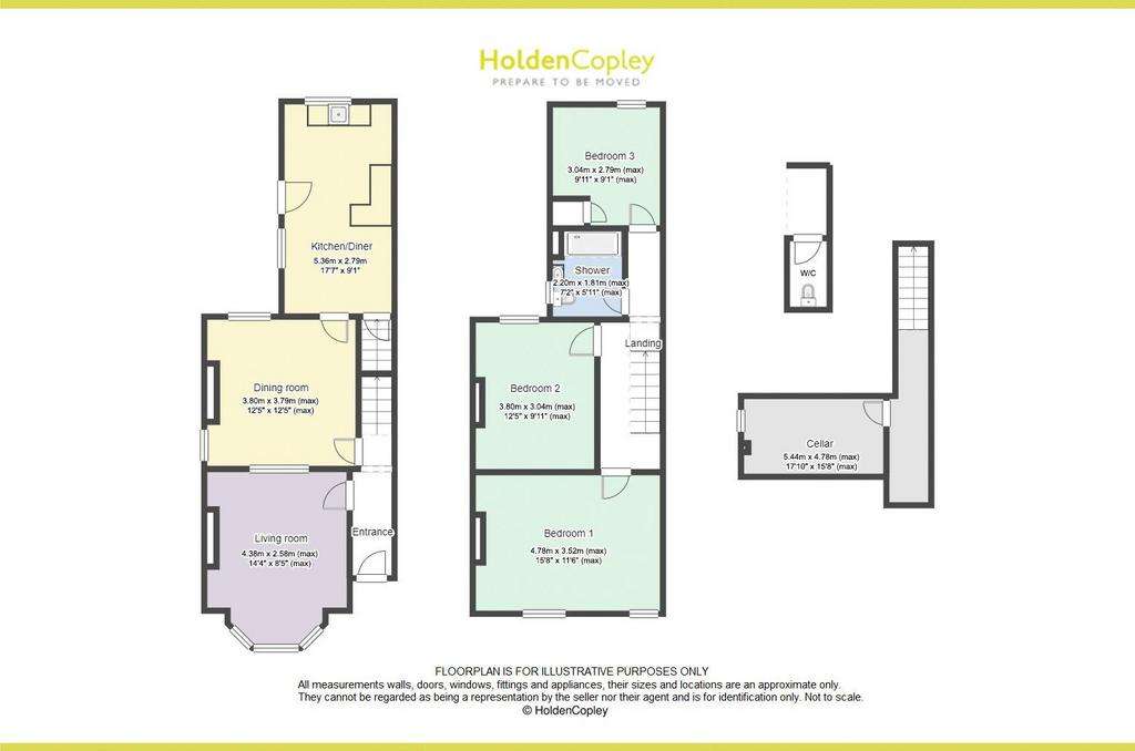 3 bedroom semi-detached house for sale - floorplan