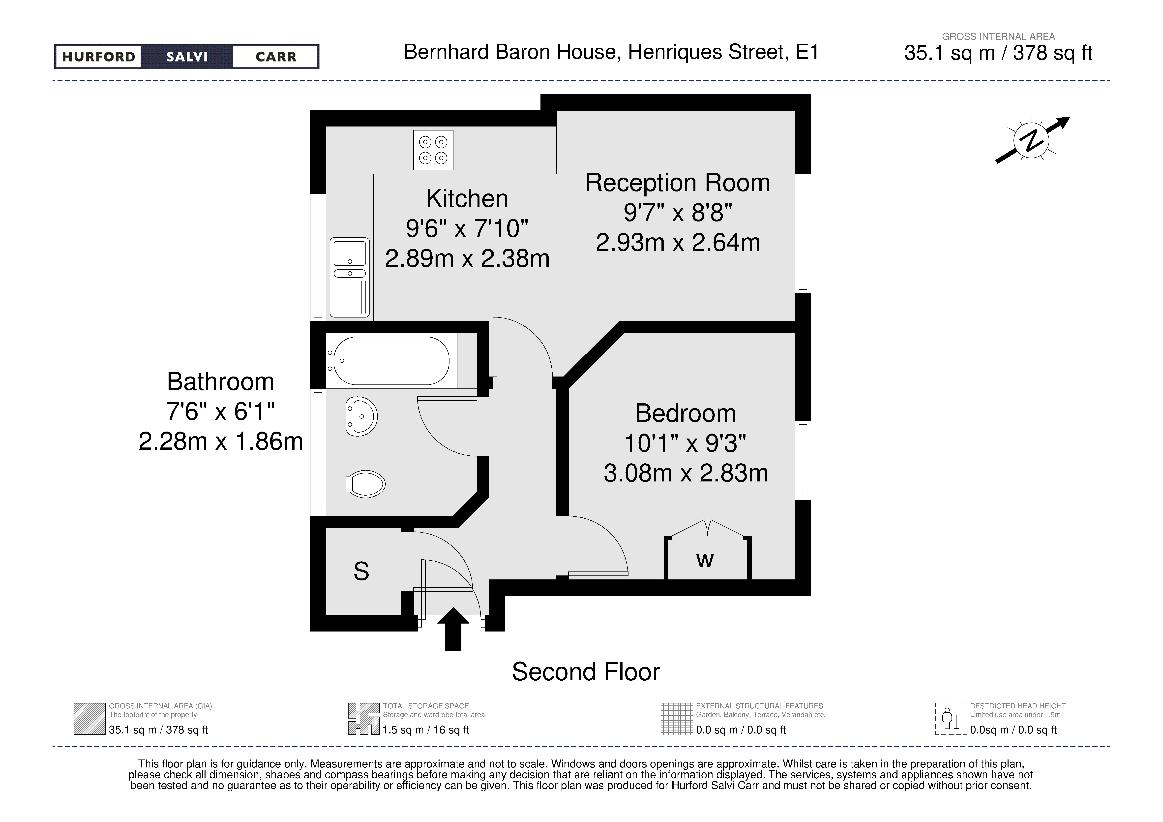 1 bedroom flat for sale - floorplan