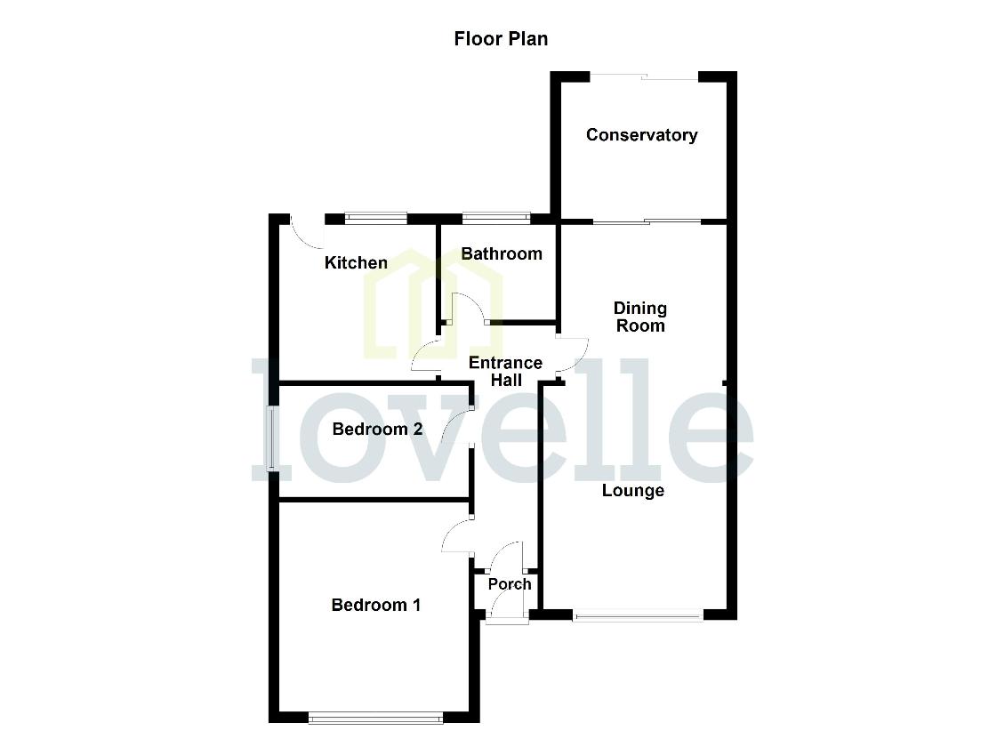 2 bedroom bungalow for sale - floorplan