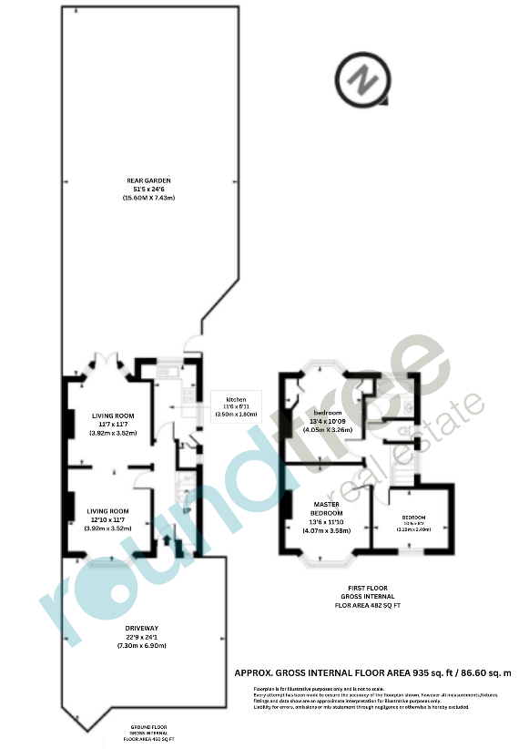 3 bedroom property for sale - floorplan