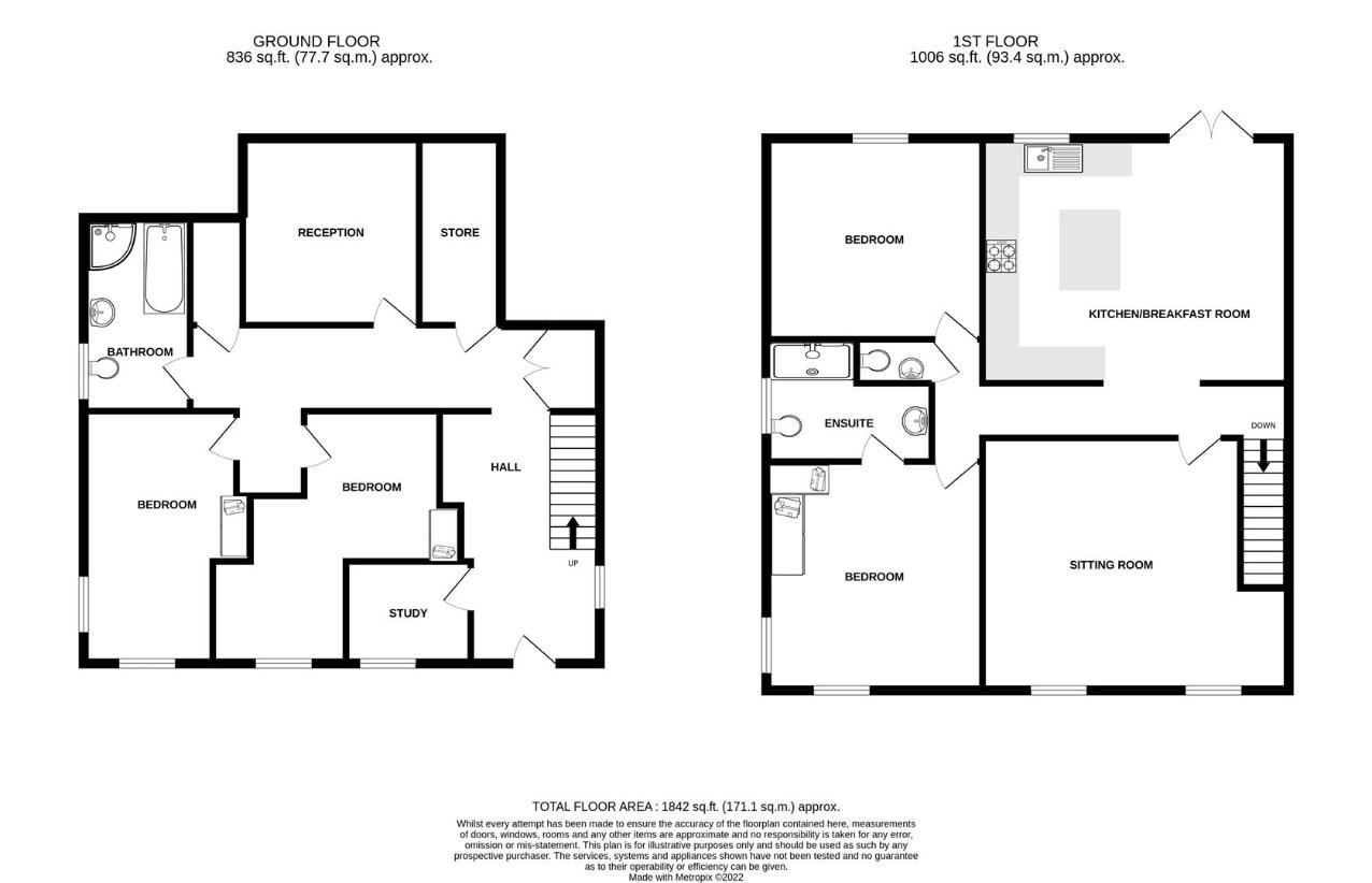 4 bedroom semi-detached house for sale - floorplan