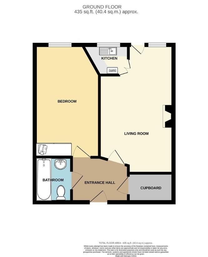 1 bedroom flat for sale - floorplan