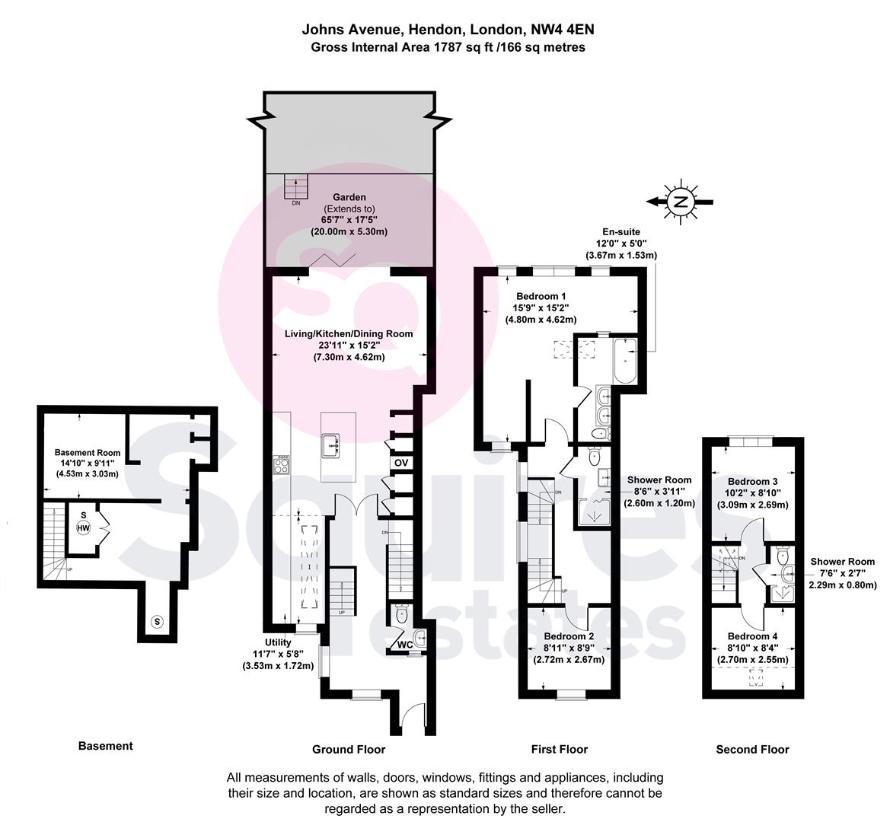 4 bedroom semi-detached house for sale - floorplan