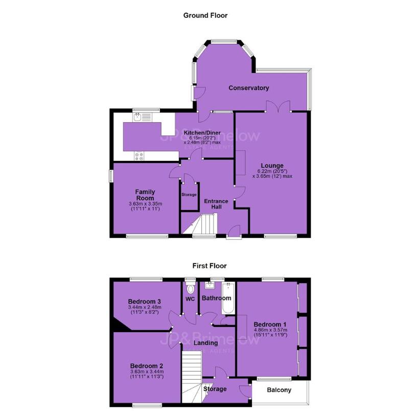 3 bedroom semi-detached house for sale - floorplan