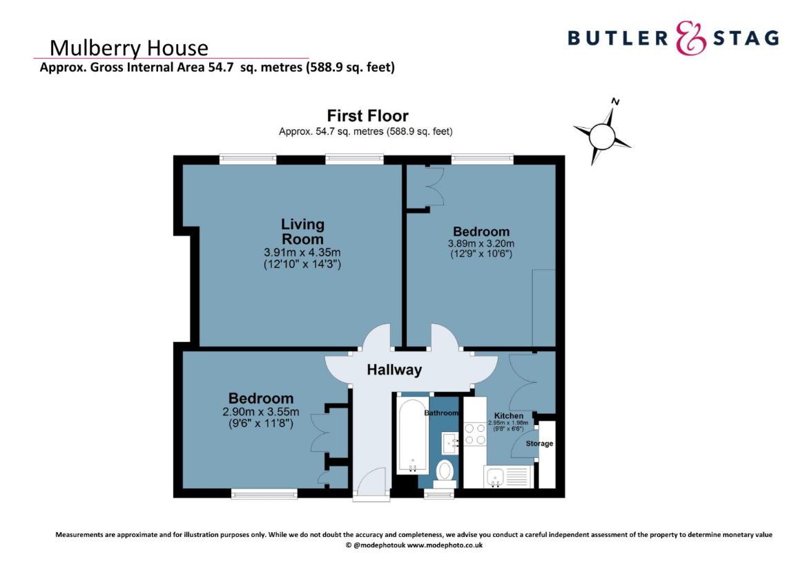 2 bedroom flat for sale - floorplan