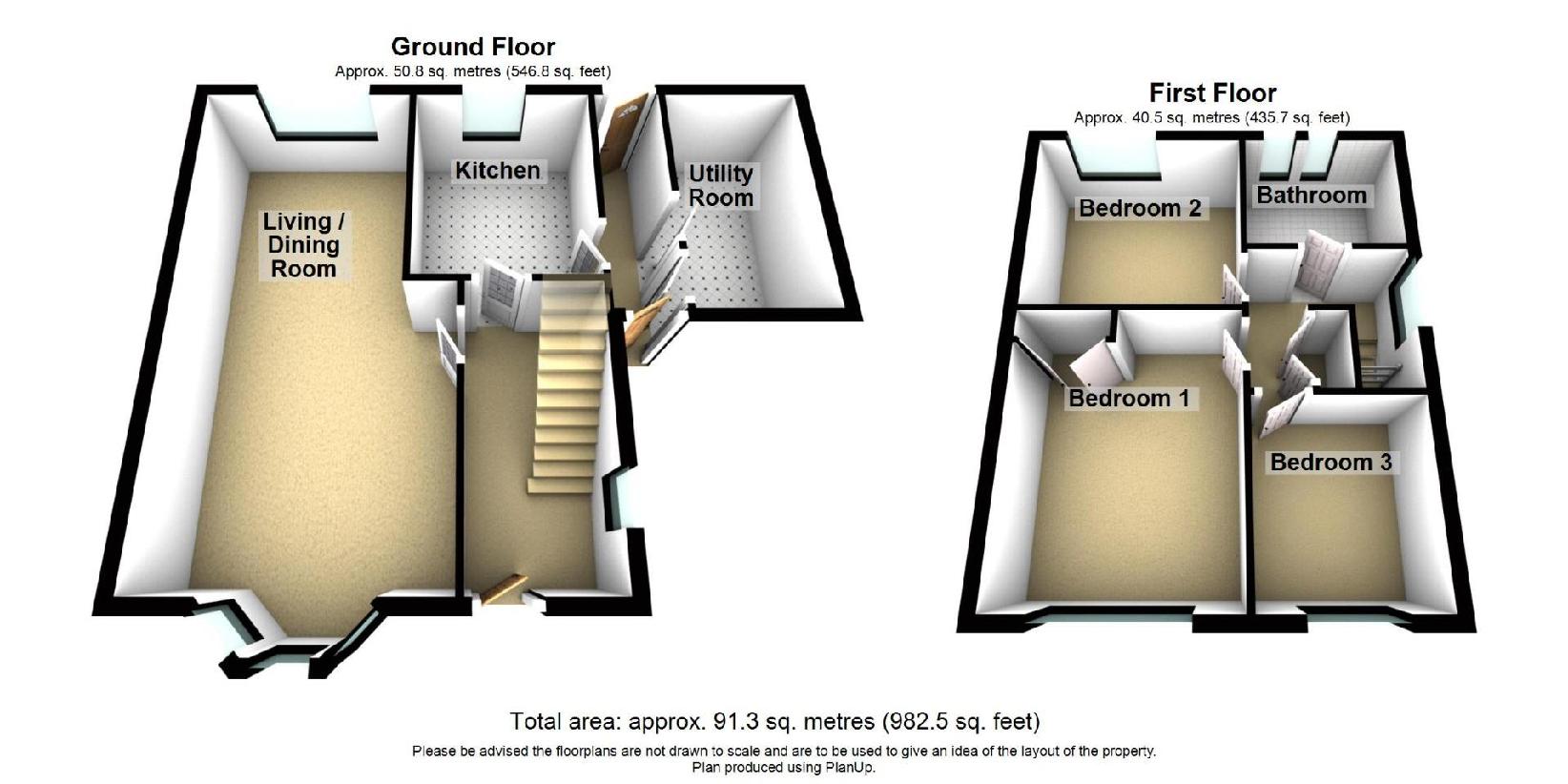 3 bedroom semi-detached house for sale - floorplan