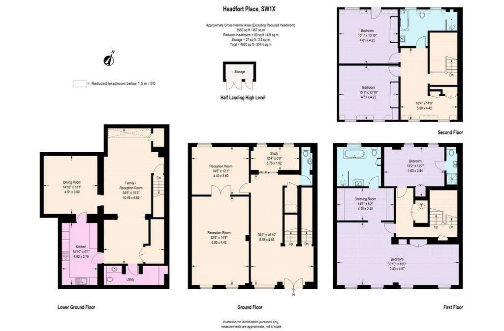 4 bedroom terraced house for sale - floorplan