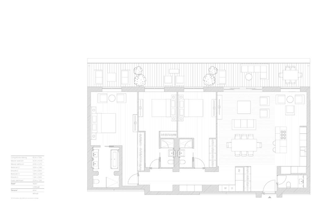 3 bedroom flat for sale - floorplan