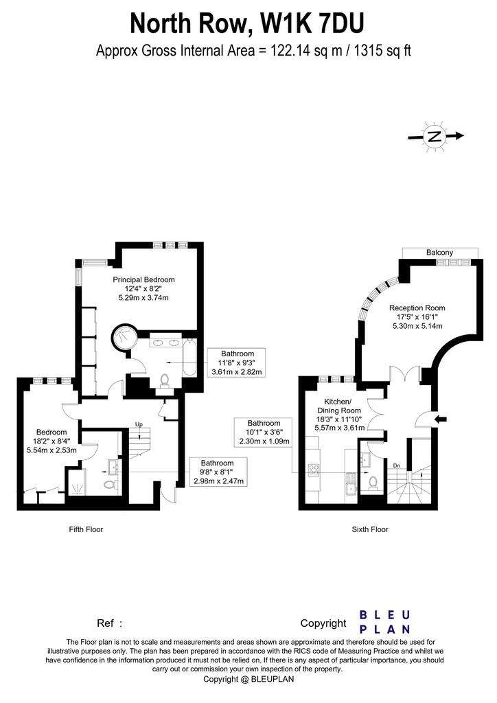 2 bedroom flat for sale - floorplan