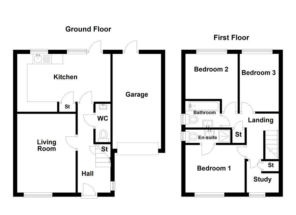 3 bedroom semi-detached house for sale - floorplan