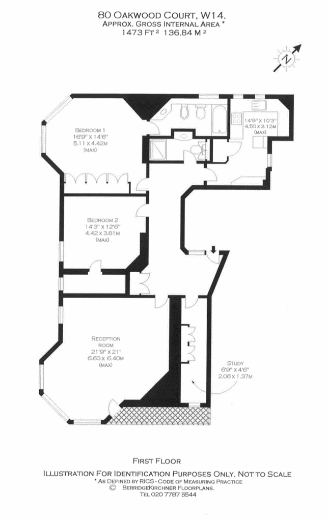 2 bedroom flat to rent - floorplan