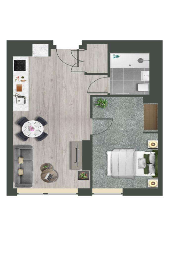 1 bedroom flat to rent - floorplan