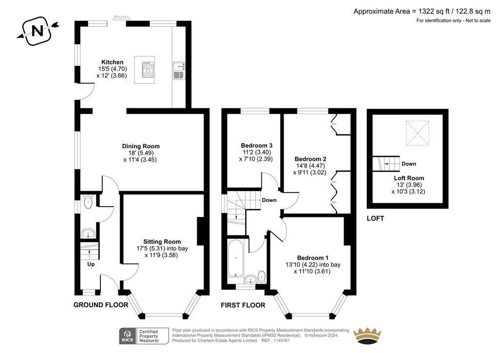 3 bedroom semi-detached house for sale - floorplan