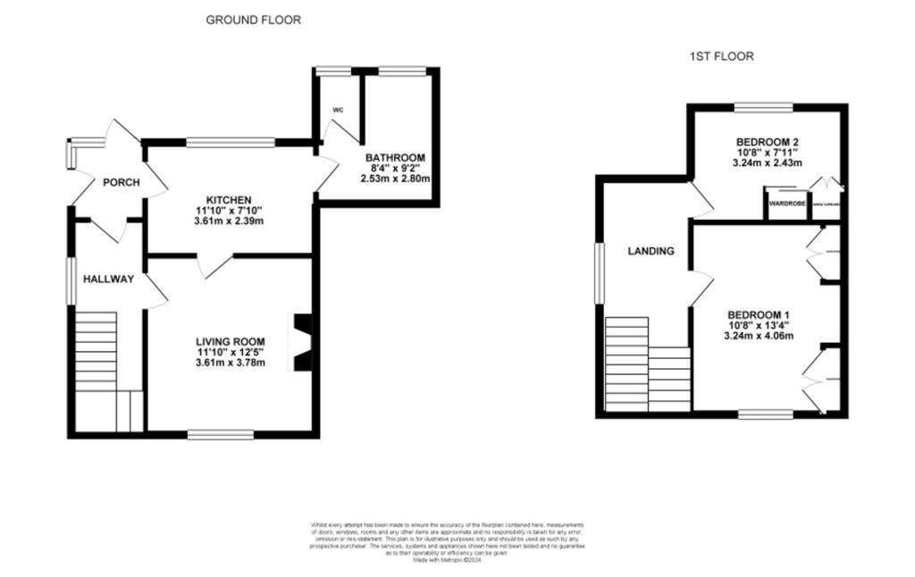 2 bedroom end of terrace house for sale - floorplan