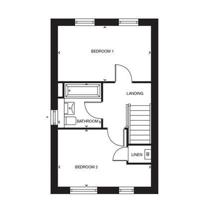 2 bedroom terraced house for sale - floorplan