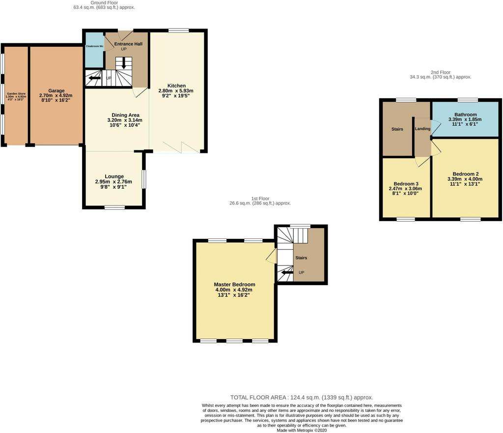 3 bedroom end of terrace house for sale - floorplan