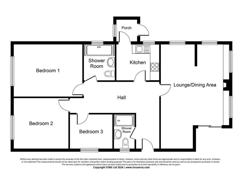 3 bedroom detached bungalow for sale - floorplan