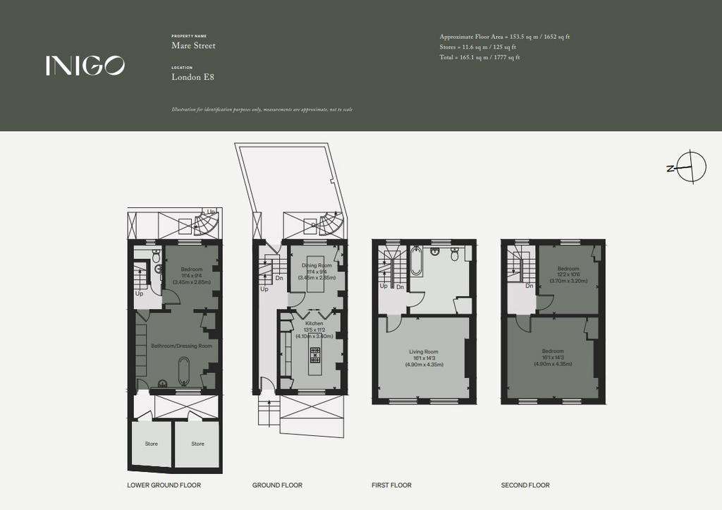 3 bedroom terraced house for sale - floorplan