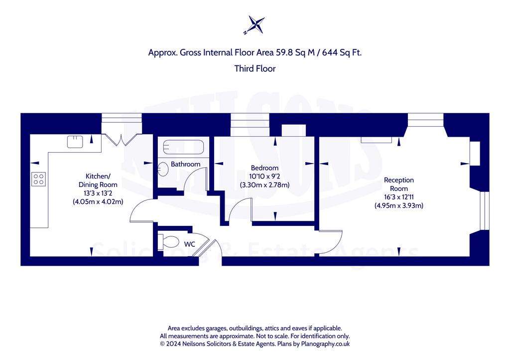 1 bedroom flat for sale - floorplan