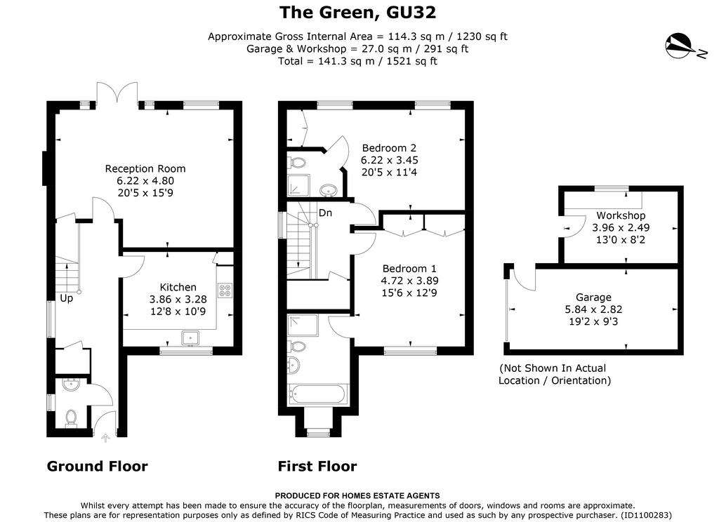 2 bedroom semi-detached house for sale - floorplan