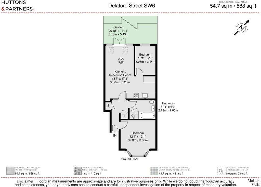 2 bedroom maisonette for sale - floorplan