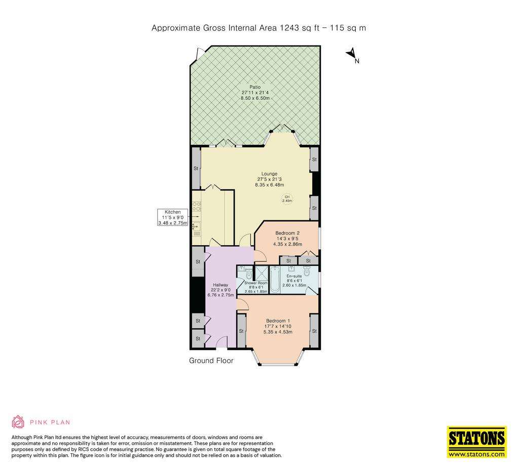 2 bedroom flat for sale - floorplan