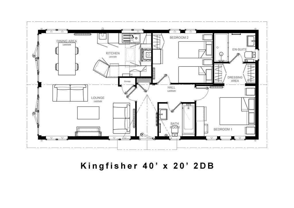 2 bedroom Lodge for sale - floorplan