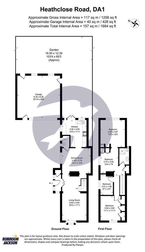 3 bedroom semi-detached house for sale - floorplan