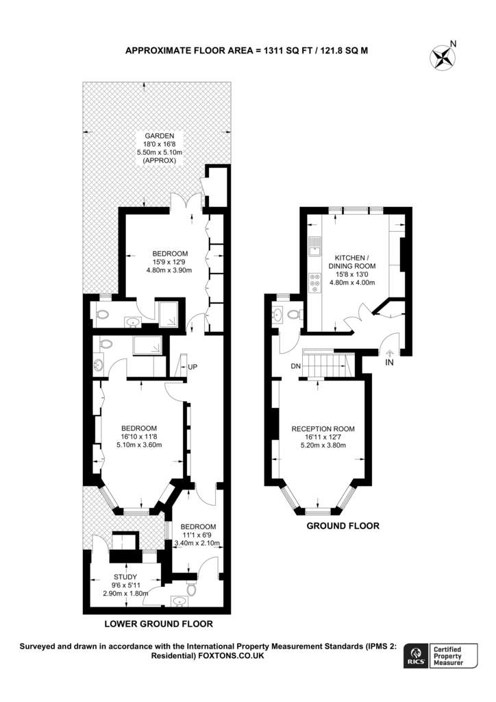 3 bedroom maisonette to rent - floorplan