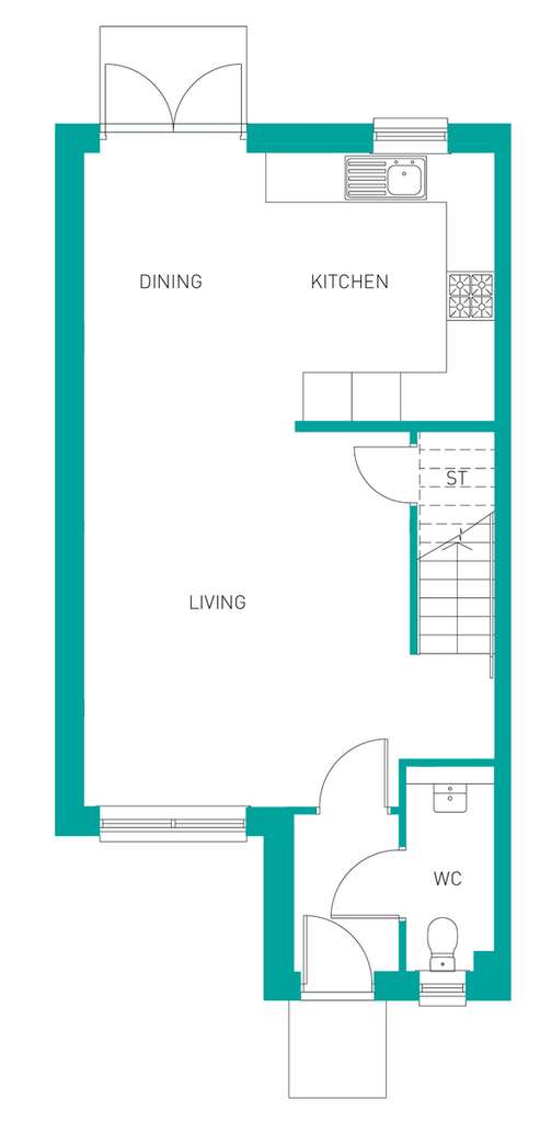 3 bedroom semi-detached house for sale - floorplan