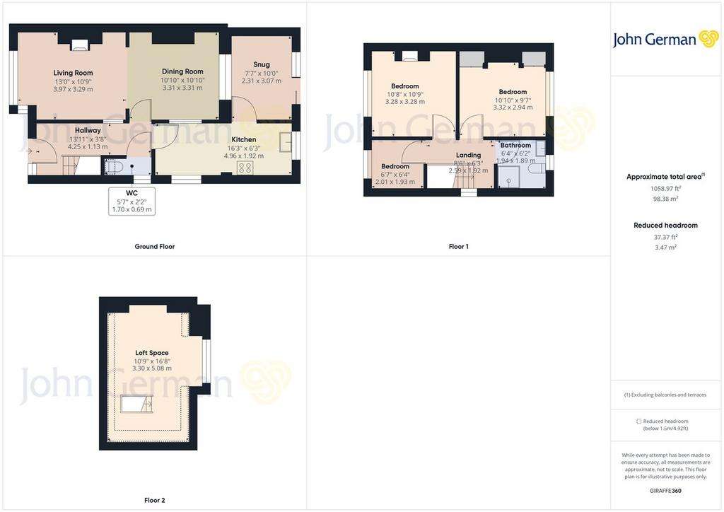 3 bedroom semi-detached house for sale - floorplan