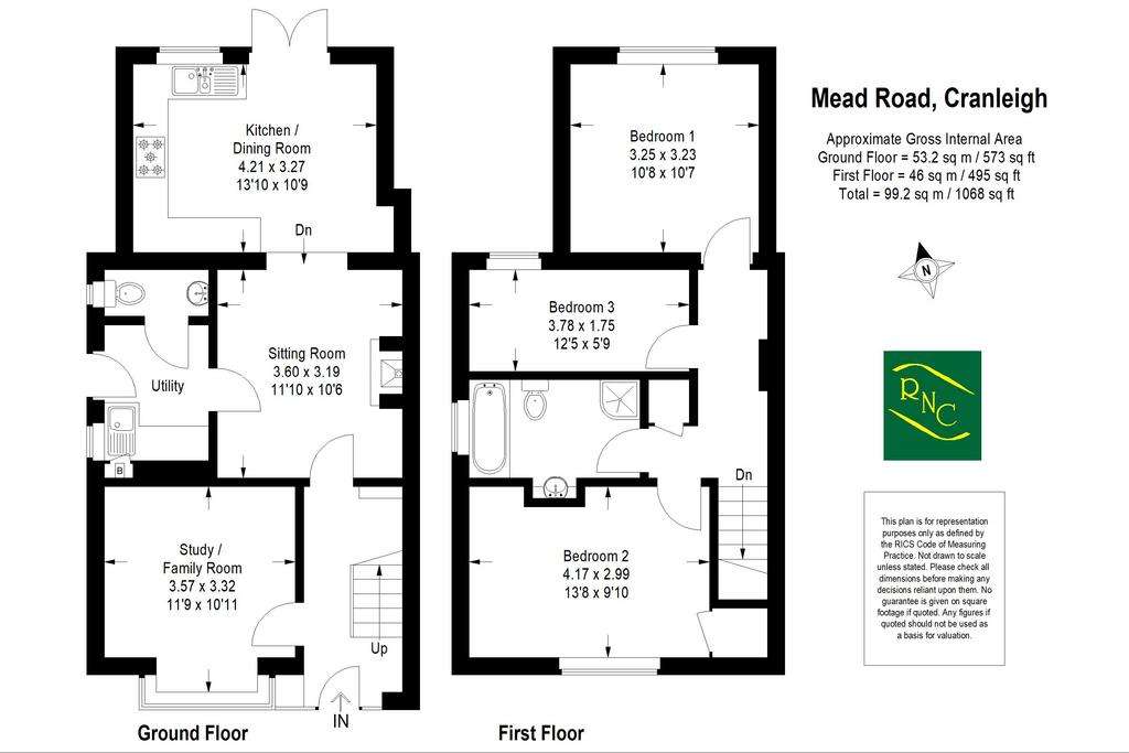 3 bedroom semi-detached house for sale - floorplan