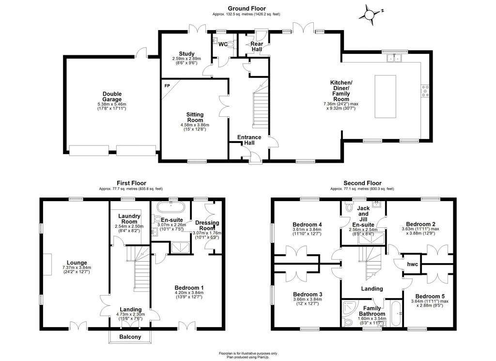 5 bedroom detached house for sale - floorplan