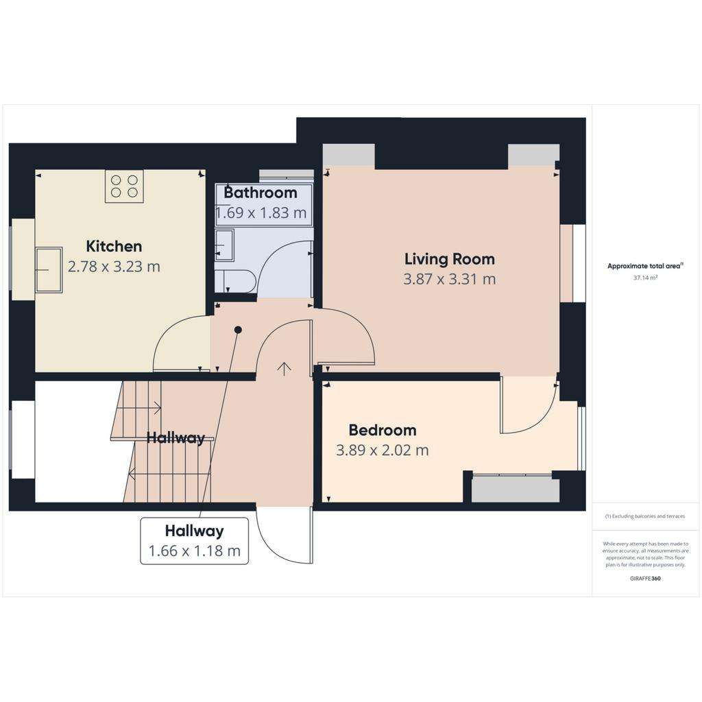 1 bedroom flat for sale - floorplan