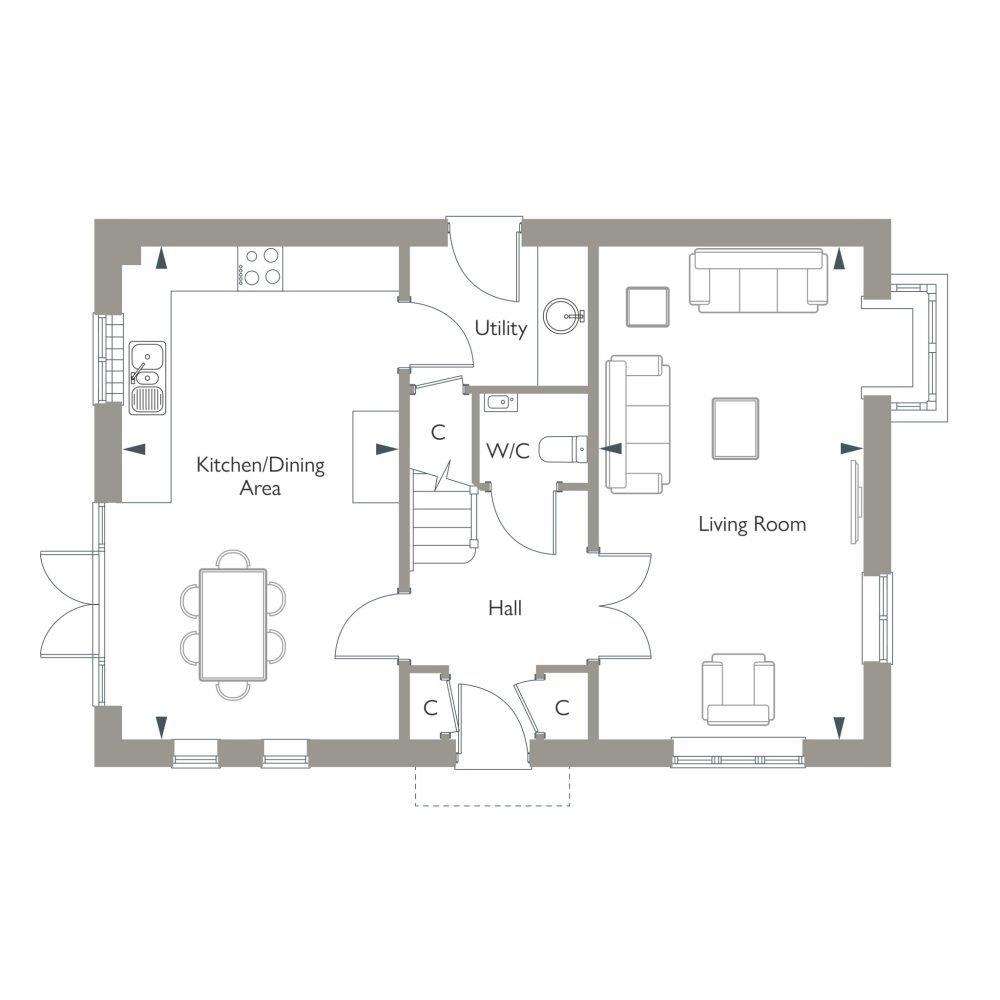 4 bedroom detached house for sale - floorplan