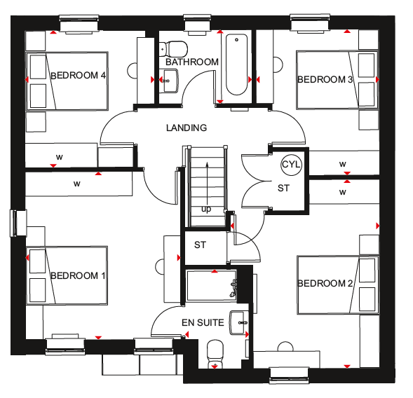 4 bedroom detached house for sale - floorplan