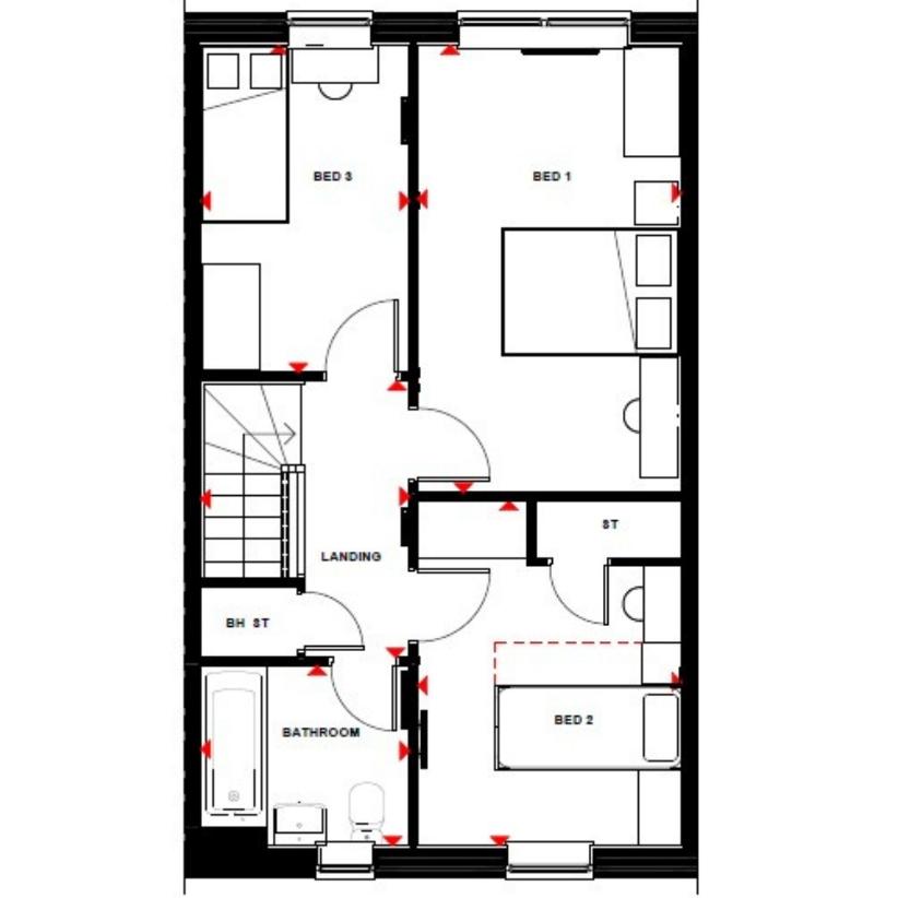 3 bedroom end of terrace house for sale - floorplan