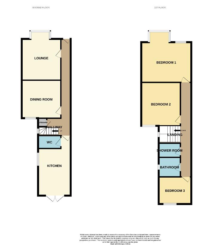 3 bedroom terraced house for sale - floorplan