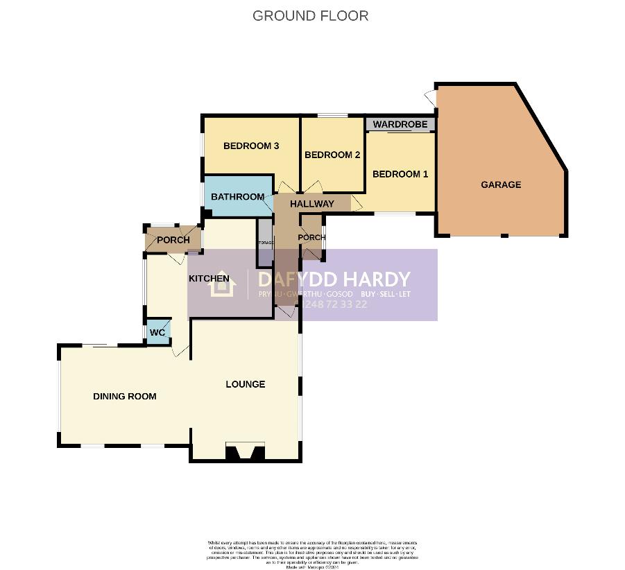 3 bedroom bungalow for sale - floorplan