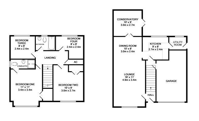 4 bedroom property for sale - floorplan