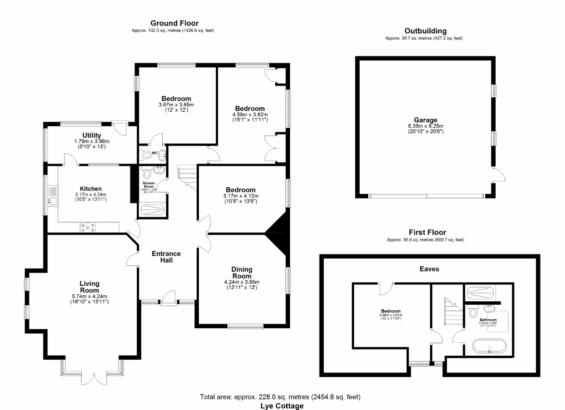 4 bedroom bungalow for sale - floorplan