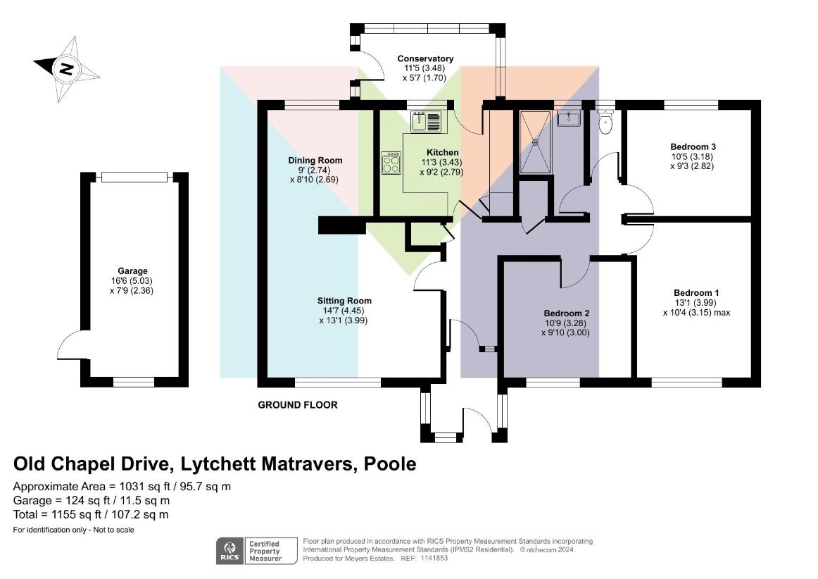 3 bedroom bungalow for sale - floorplan